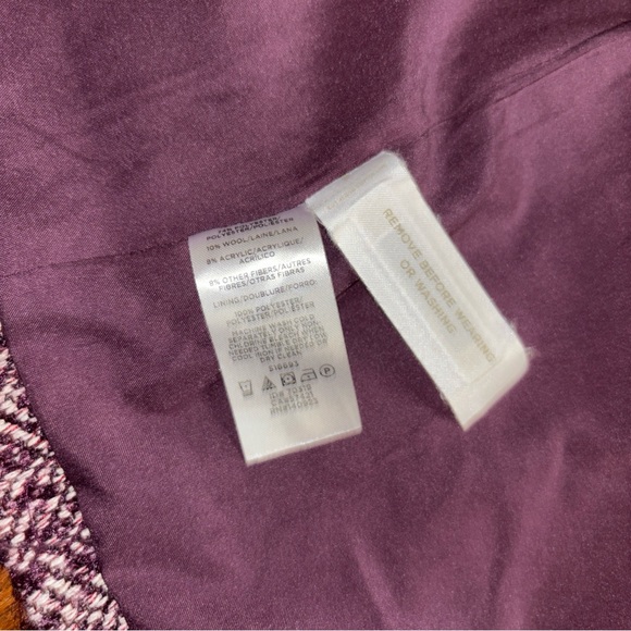 LOFT Purple Herringbone Blazer - Picture 6 of 7